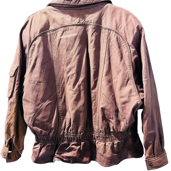 Adventure Bound Vintage Leather Brown Jacket Thinsulate 90's Size Large Casual - Picture 7 of 8